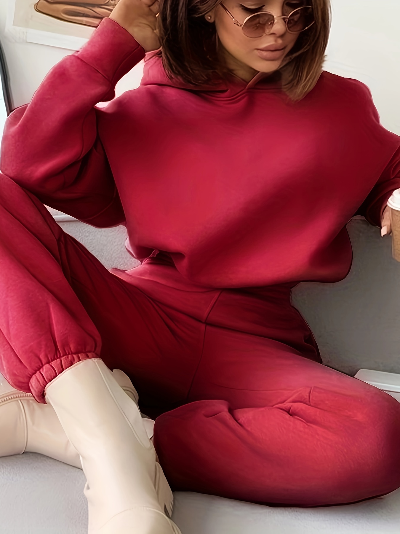 Back view of the set showing the relaxed fit