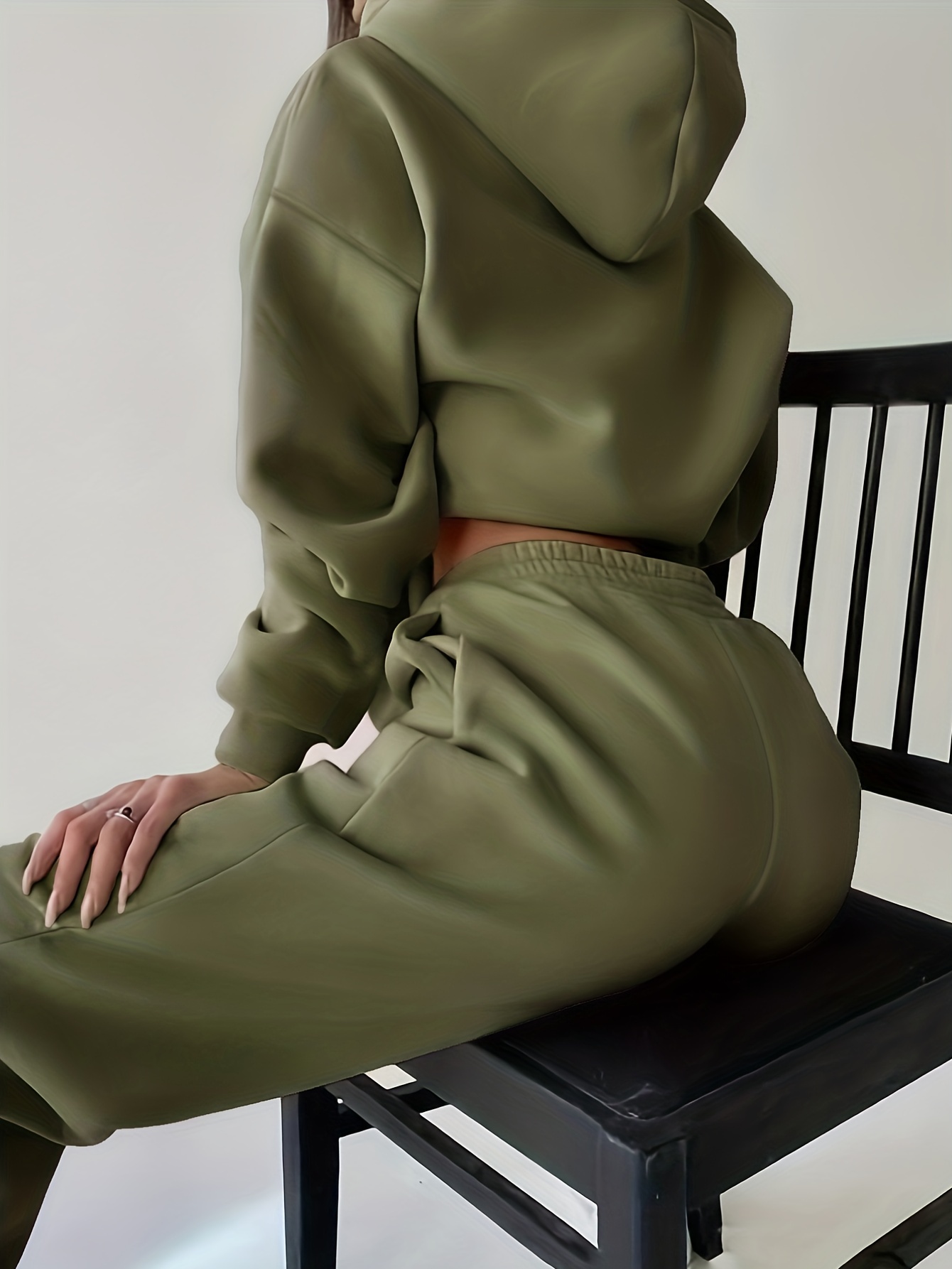 Detail of the pants' ankle cuff