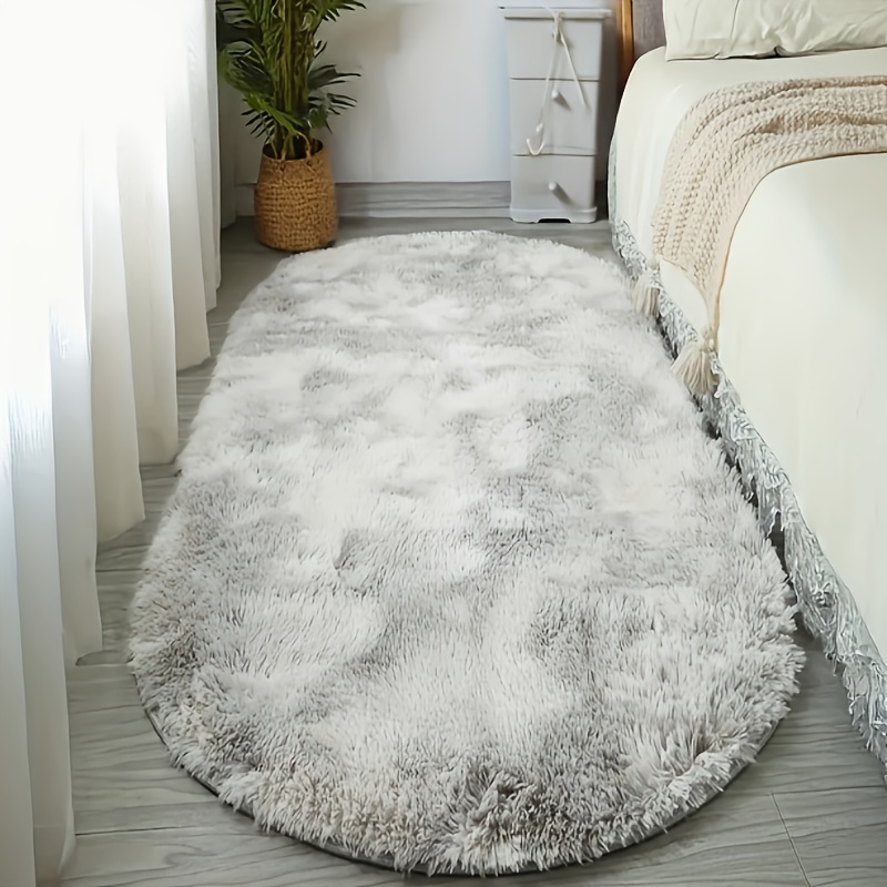 long haired oval tie dye carpet for     at the   of the bed Product details 0