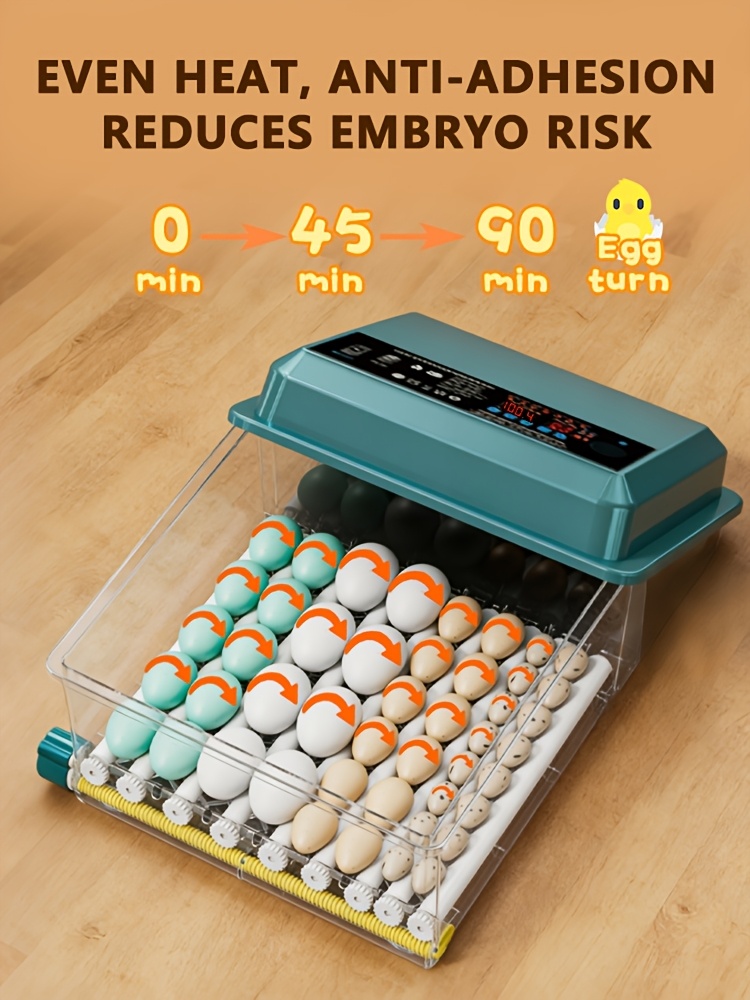 fully automatic 36 egg smart incubator featuring an innovative heating mode display automatic egg turning automatic watering and humidity control precise temperature regulation adjustable shaft and 5 Product details 4